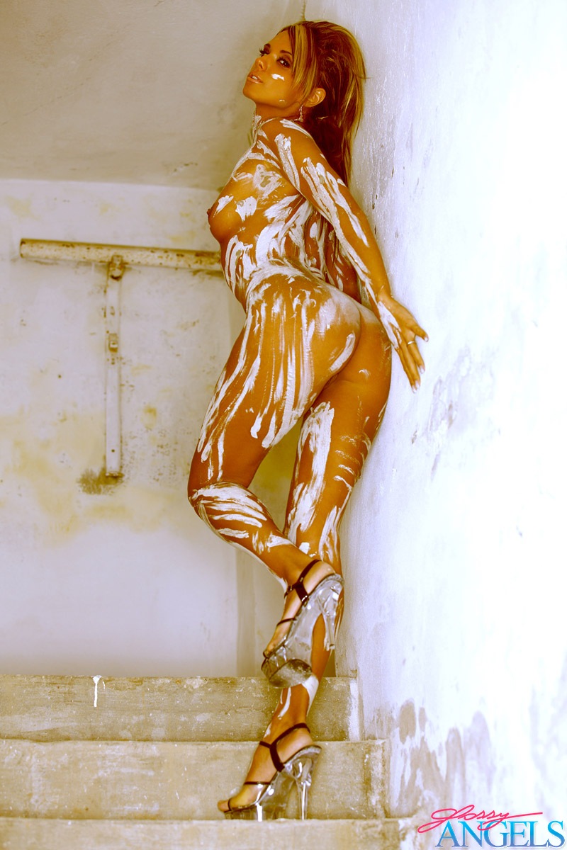 Ashley Bulgari Covered in Paint