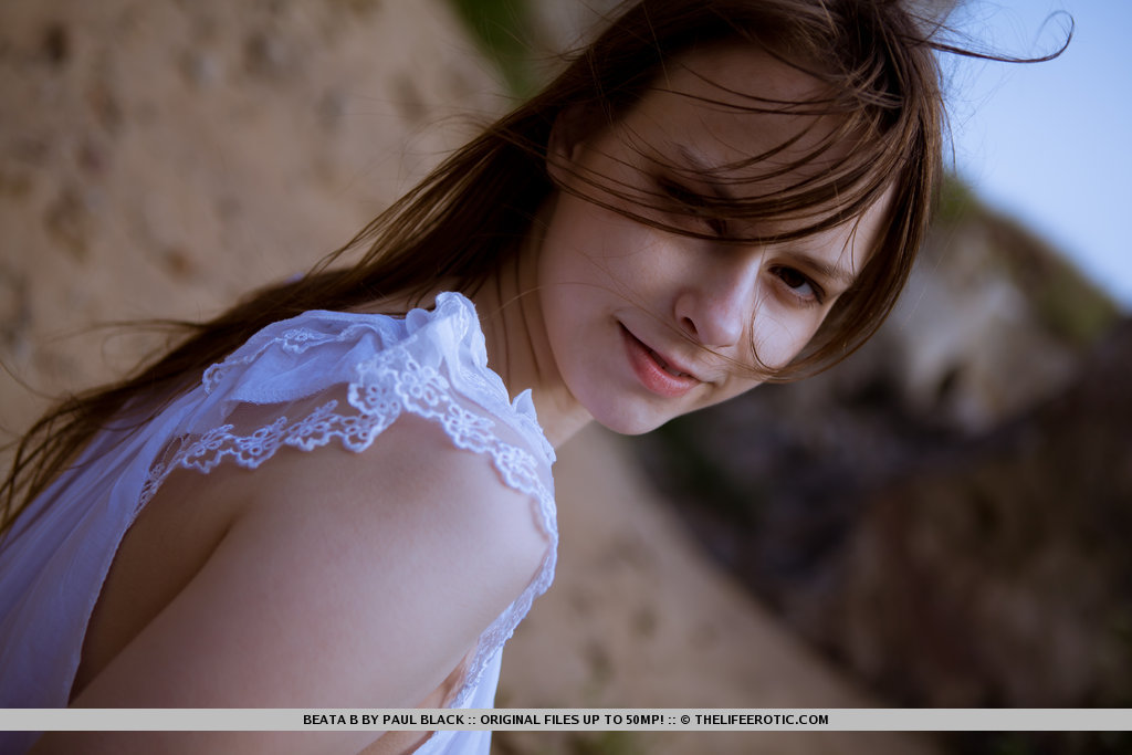 Beata B Strips at the Beach