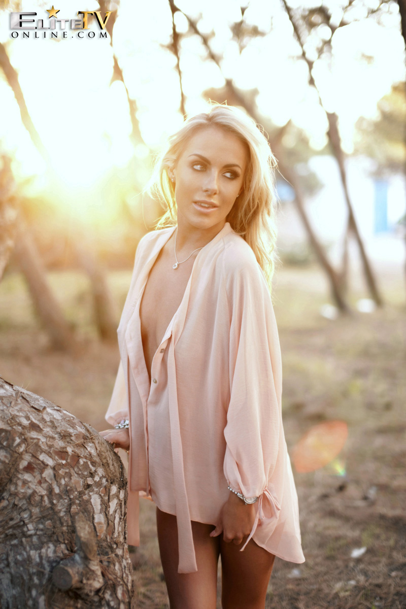Becky Roberts Strips by a Tree