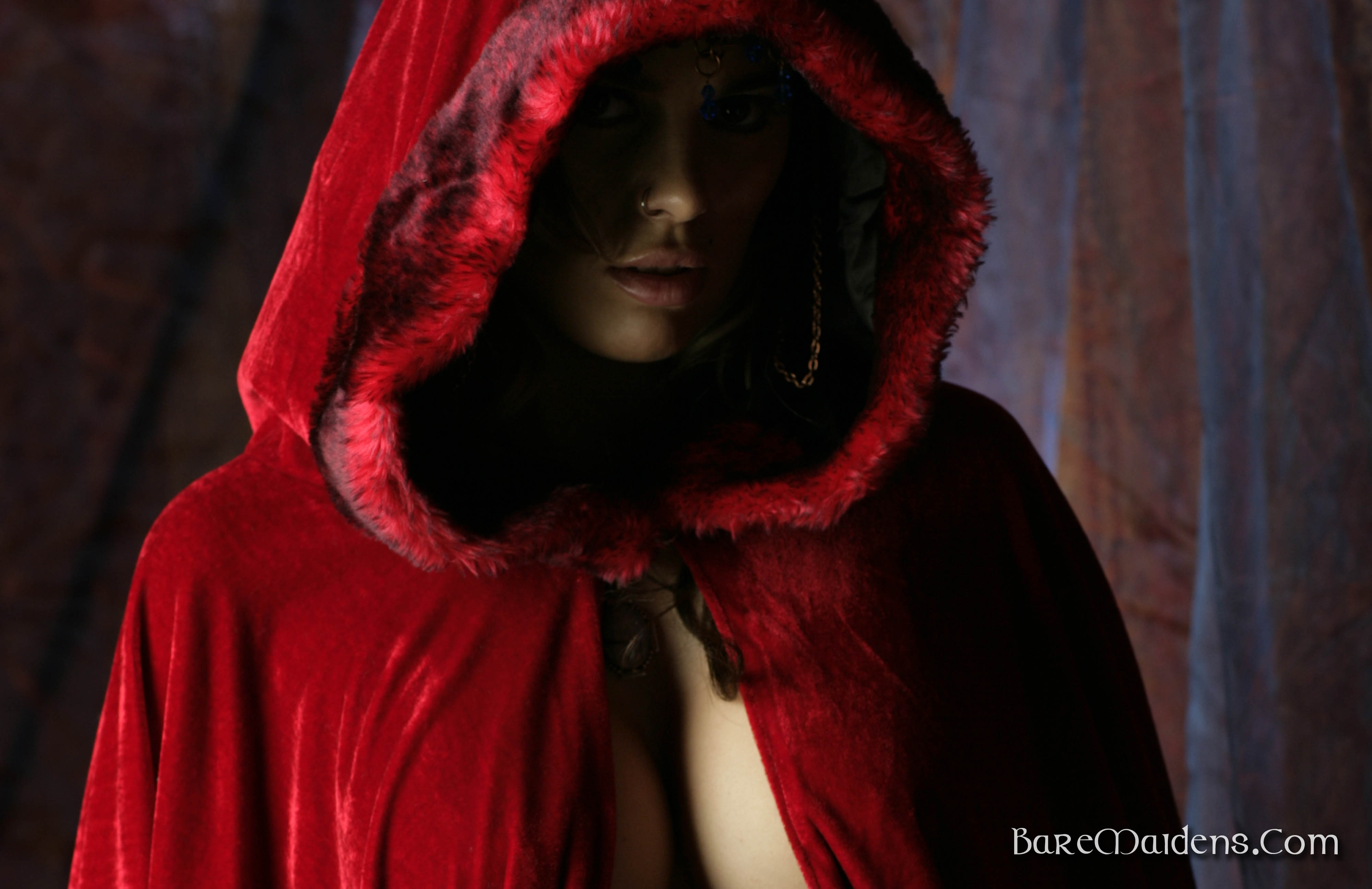 Busty Blonde Opens her Cape