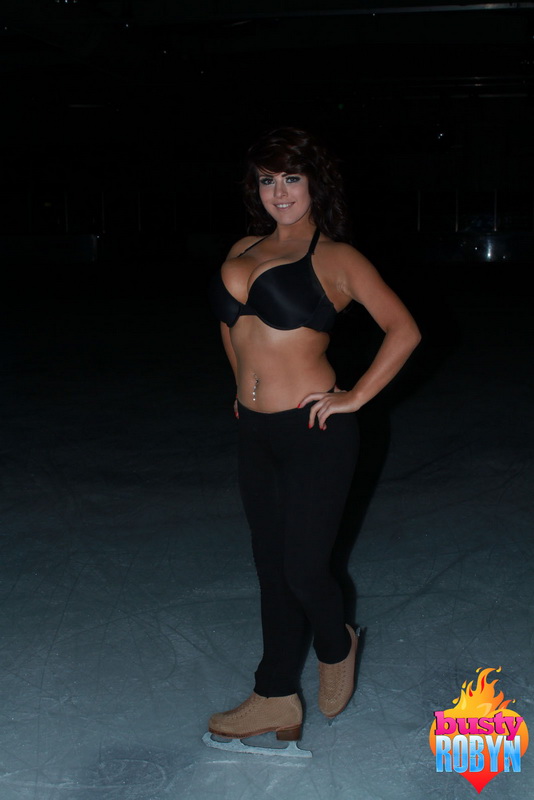 Busty Robyn Goes Ice Skating