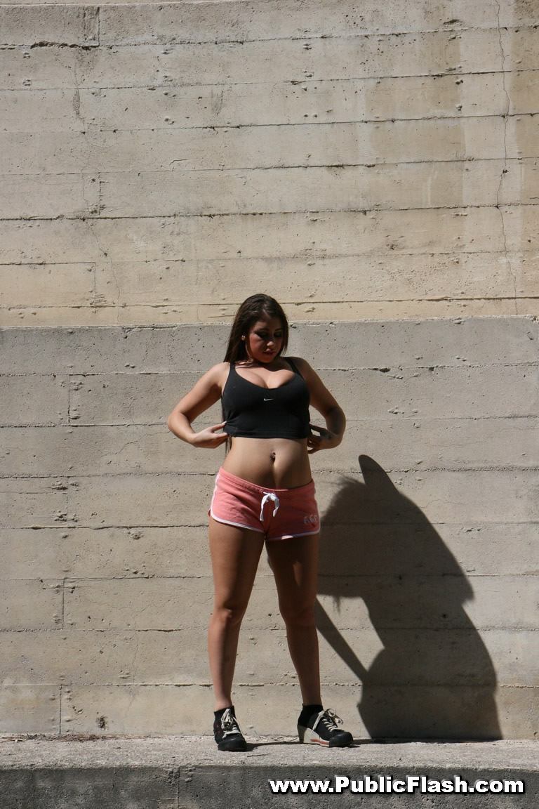 Busty Whitney Outdoors