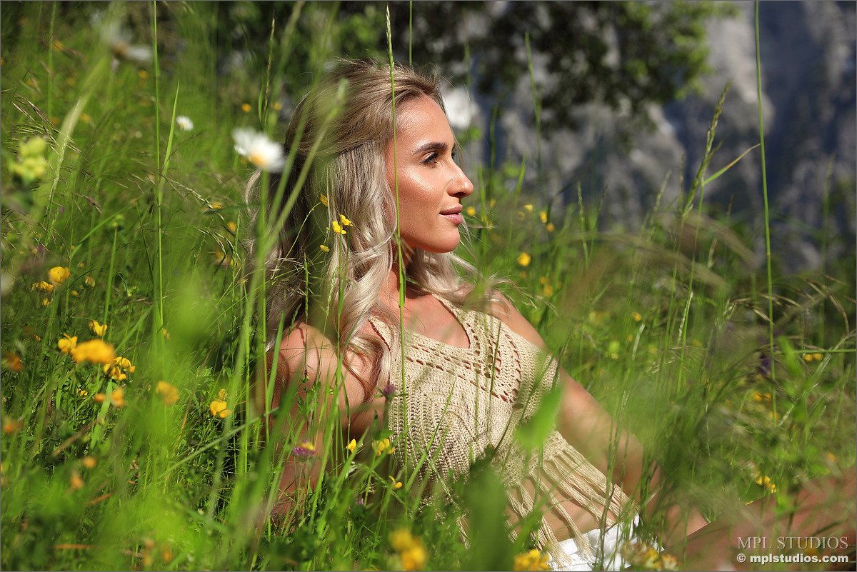 Cara Lying In The Grass 04