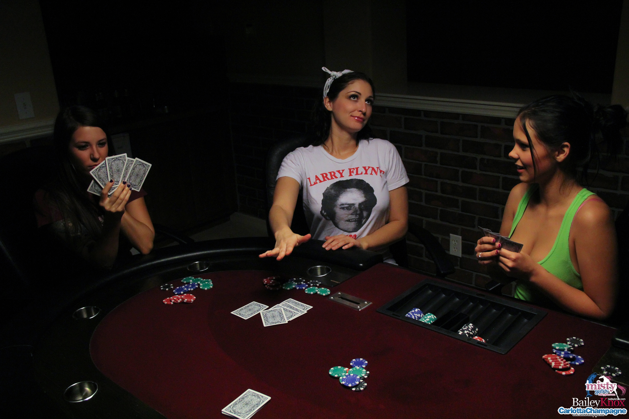 Carlotta, Bailey and Misty Play Strip Poker
