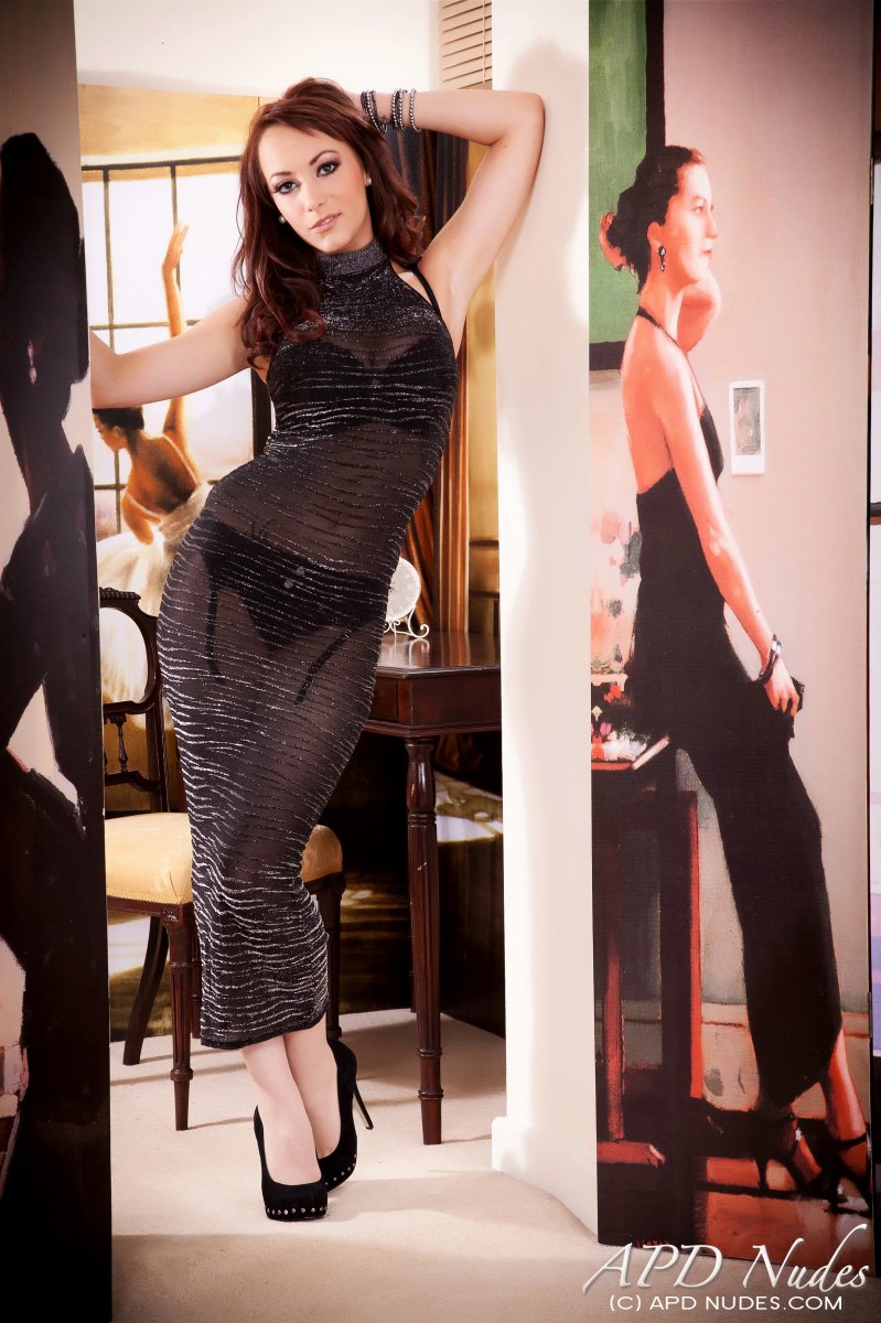 Danielle in a See-Through Dress