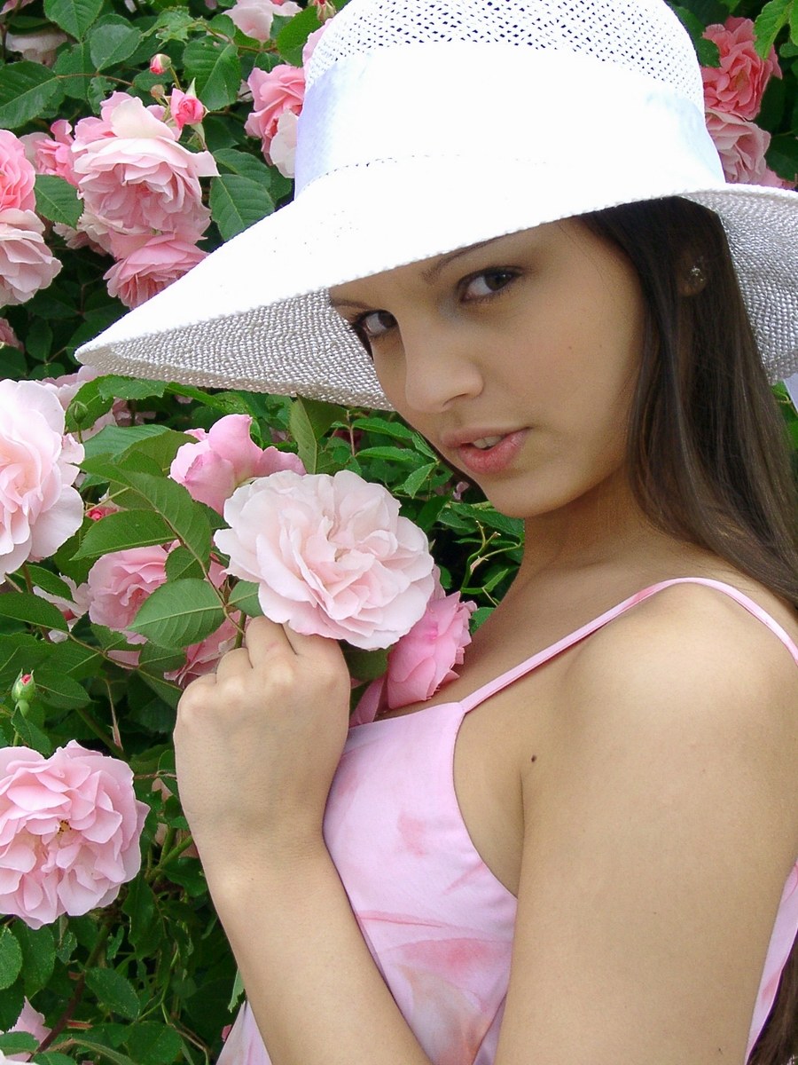 Eve Angel in a Flower Garden