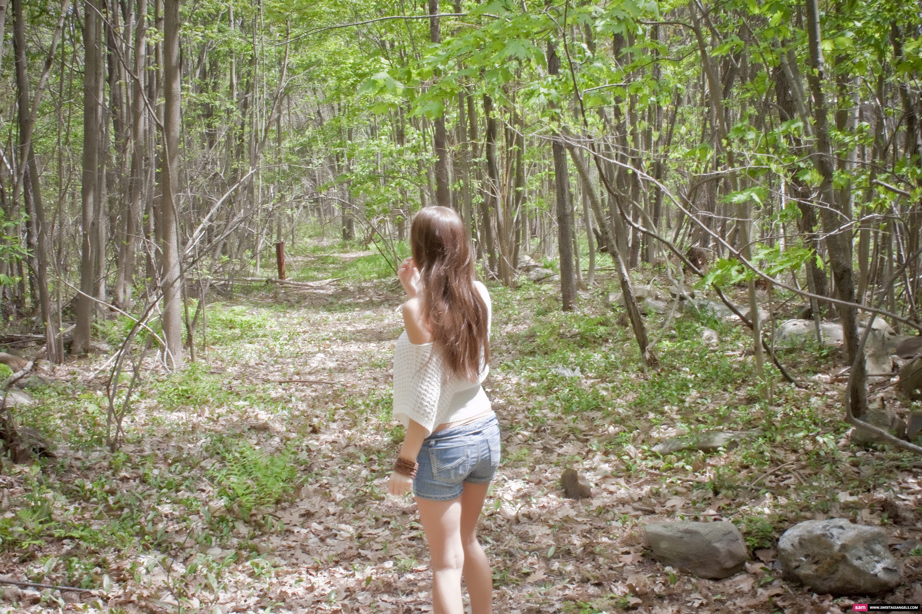 Femme Fetish Strips in the Woods