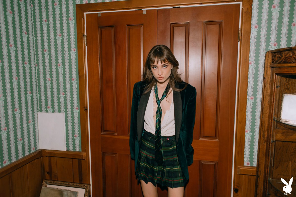 Ivy Rose in a Plaid Skirt