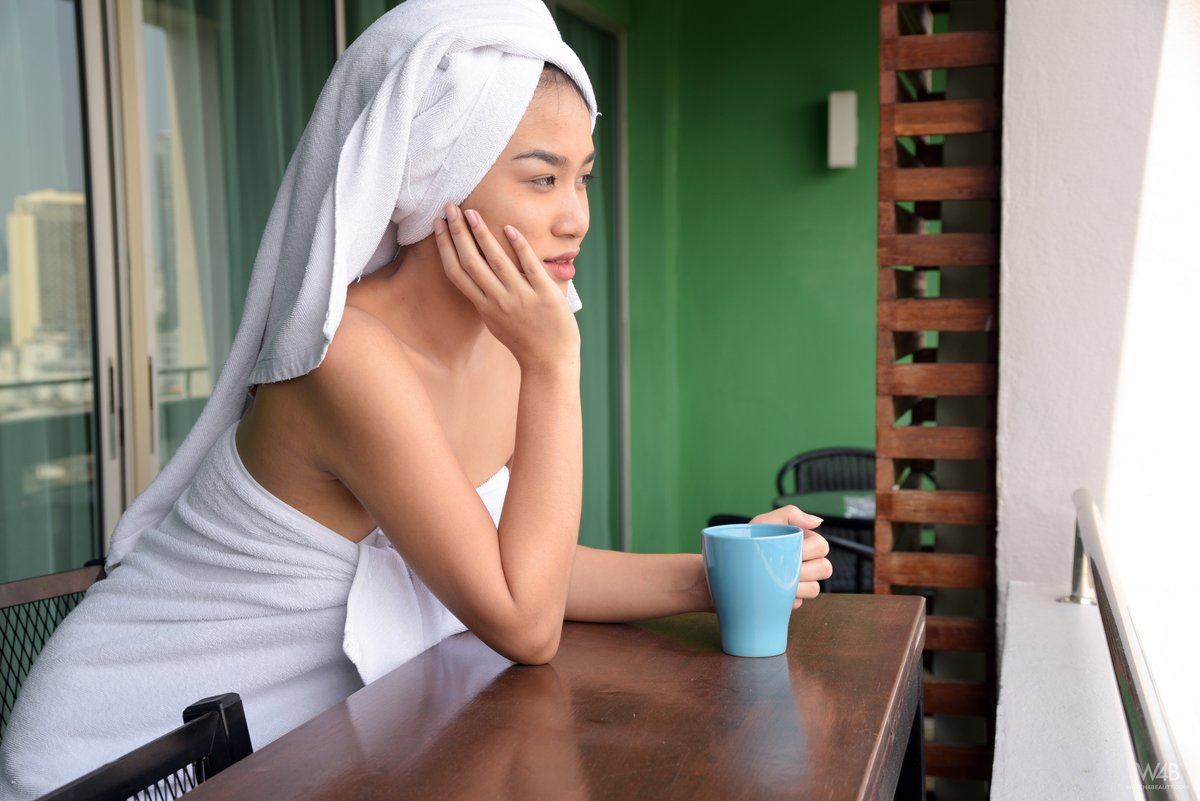 Kahlisa Having Some Coffee