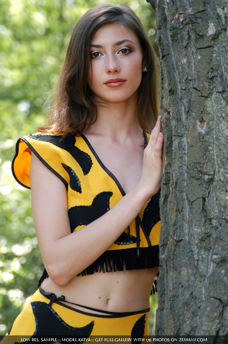 Katya Strips in the Woods