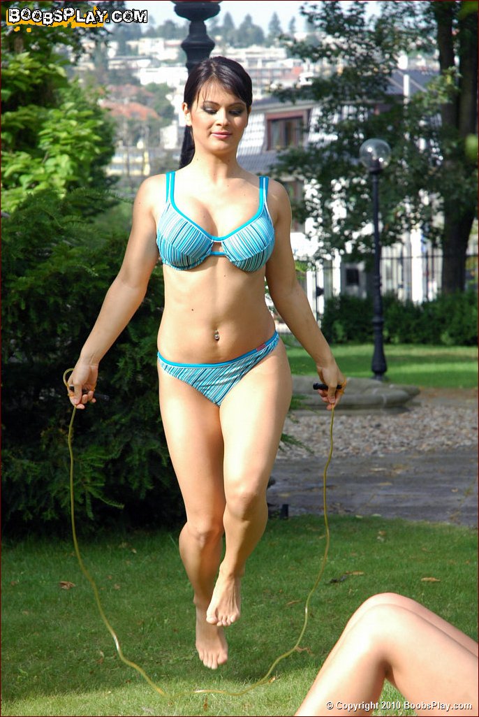 Klenot Plays Topless Badminton
