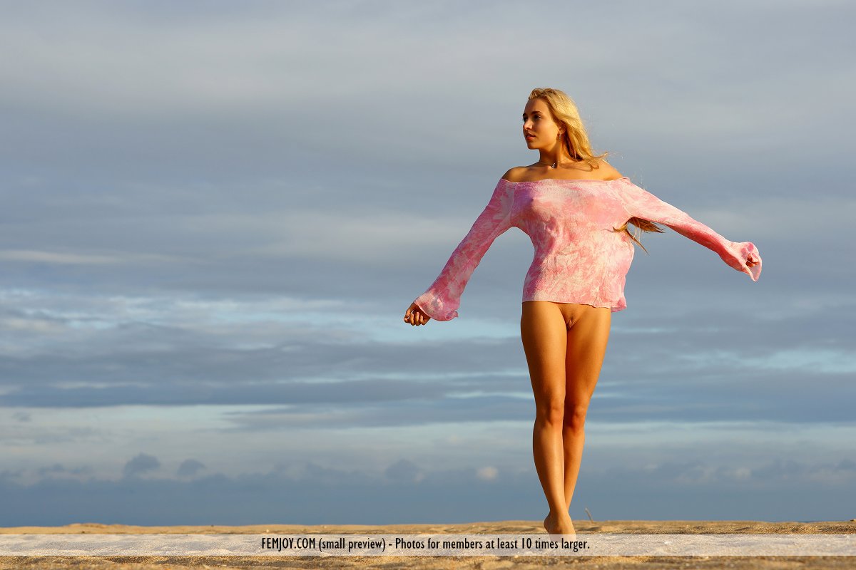 Mishel A Strips at the Beach