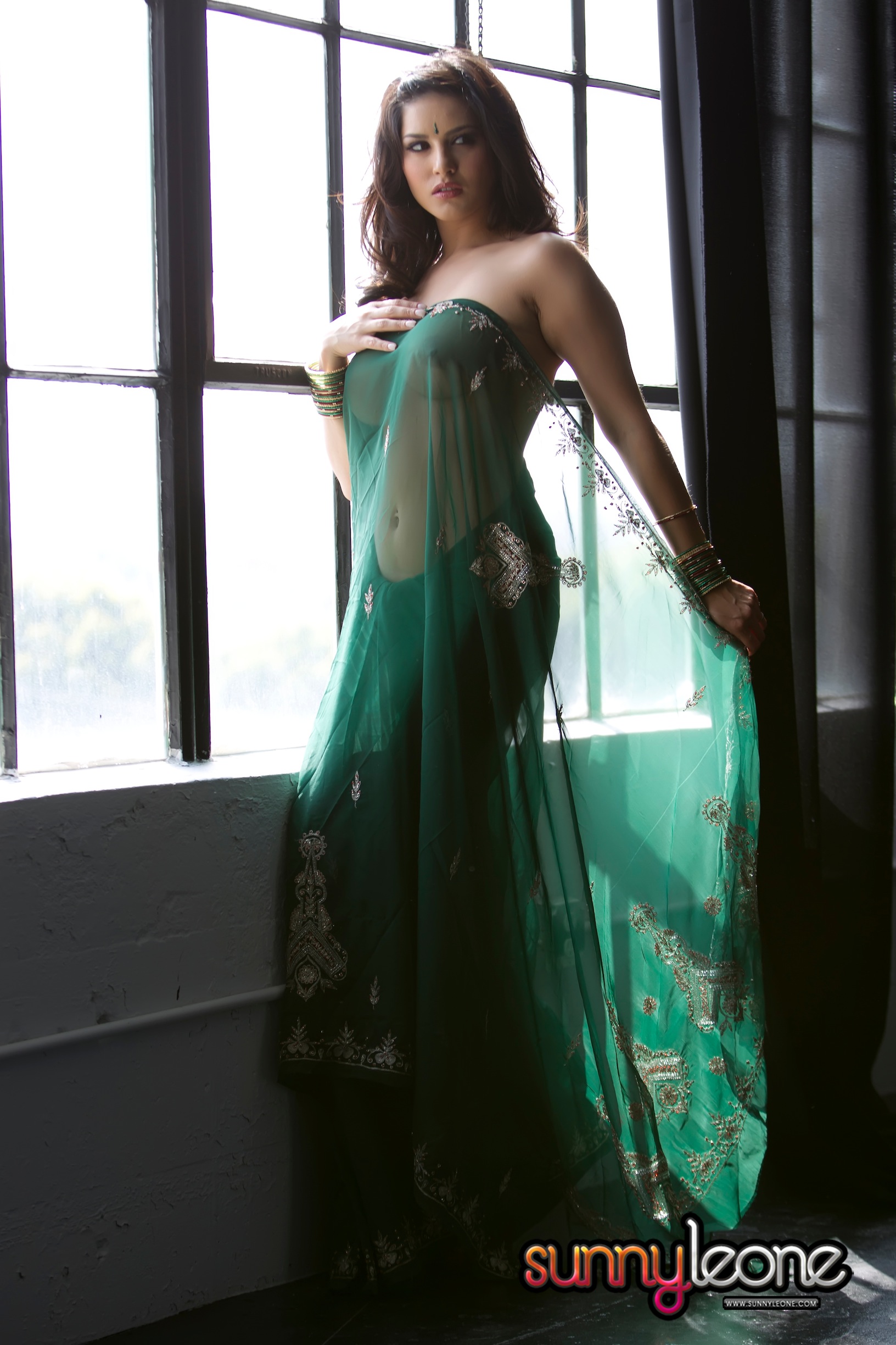 Sexy Sunny Leone\'s See Through Sari