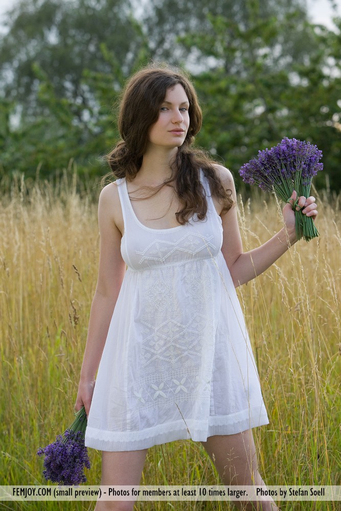 Sexy Susann Strips in a Field