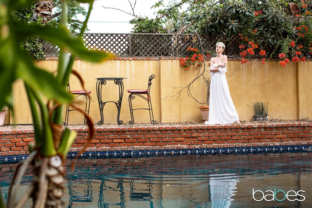 Skye Blue in a Wedding Dress