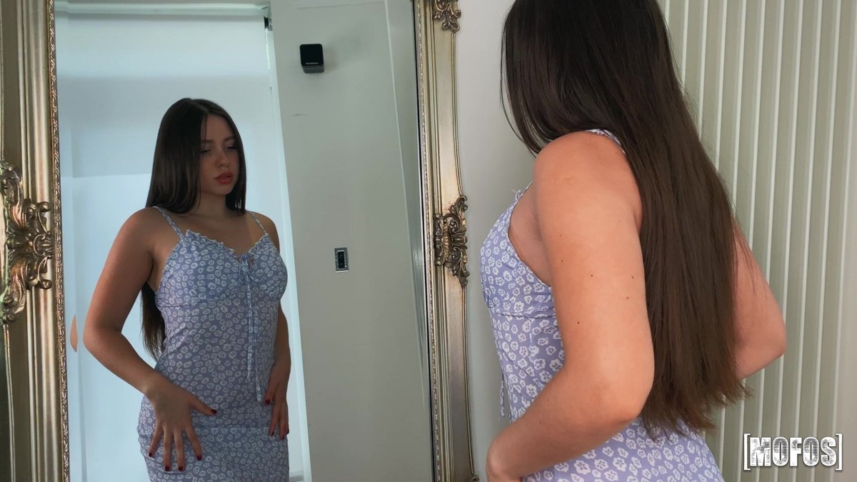 Tina Bilyanova Enjoying a Mirror