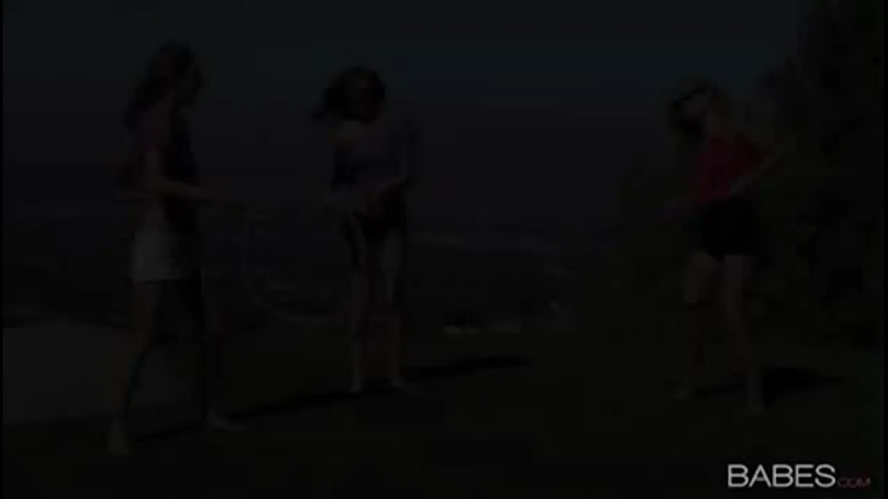 3 Naked Girls with 3 Hula Hoops