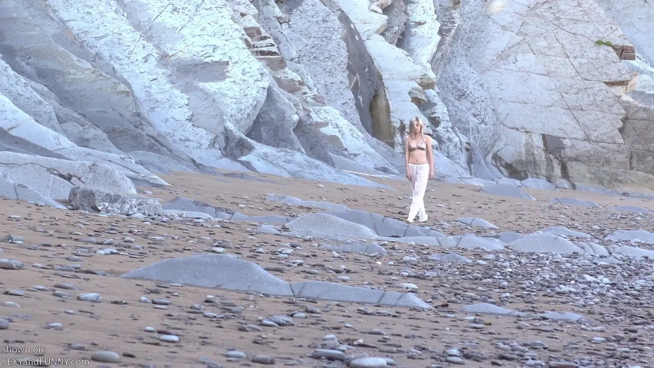 Anna on a Rocky Beach