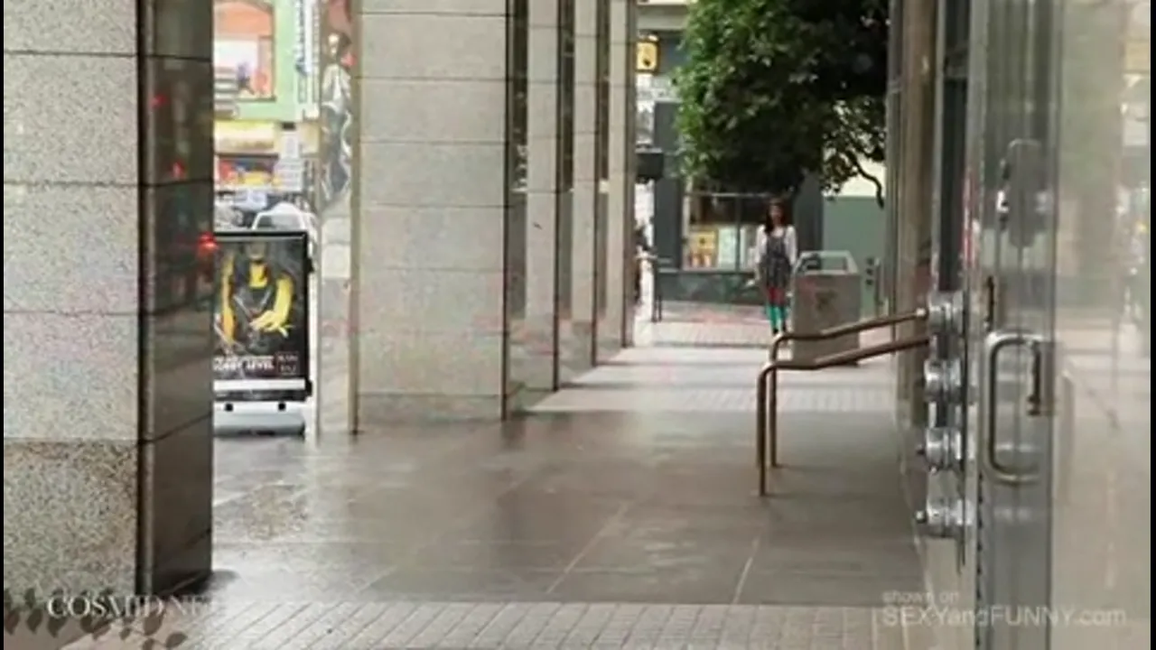 Carla Flashes her Boobs in Public on a Lousy Day