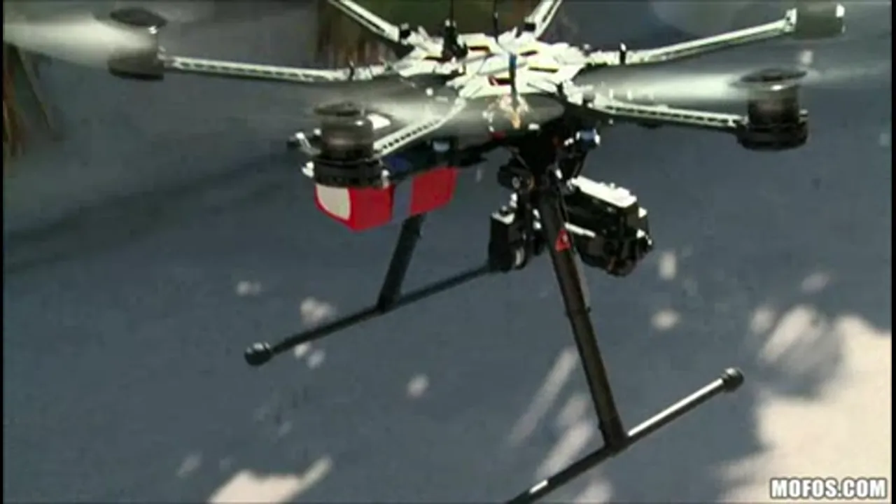 Drone Spies on Sunbathing Lesbians