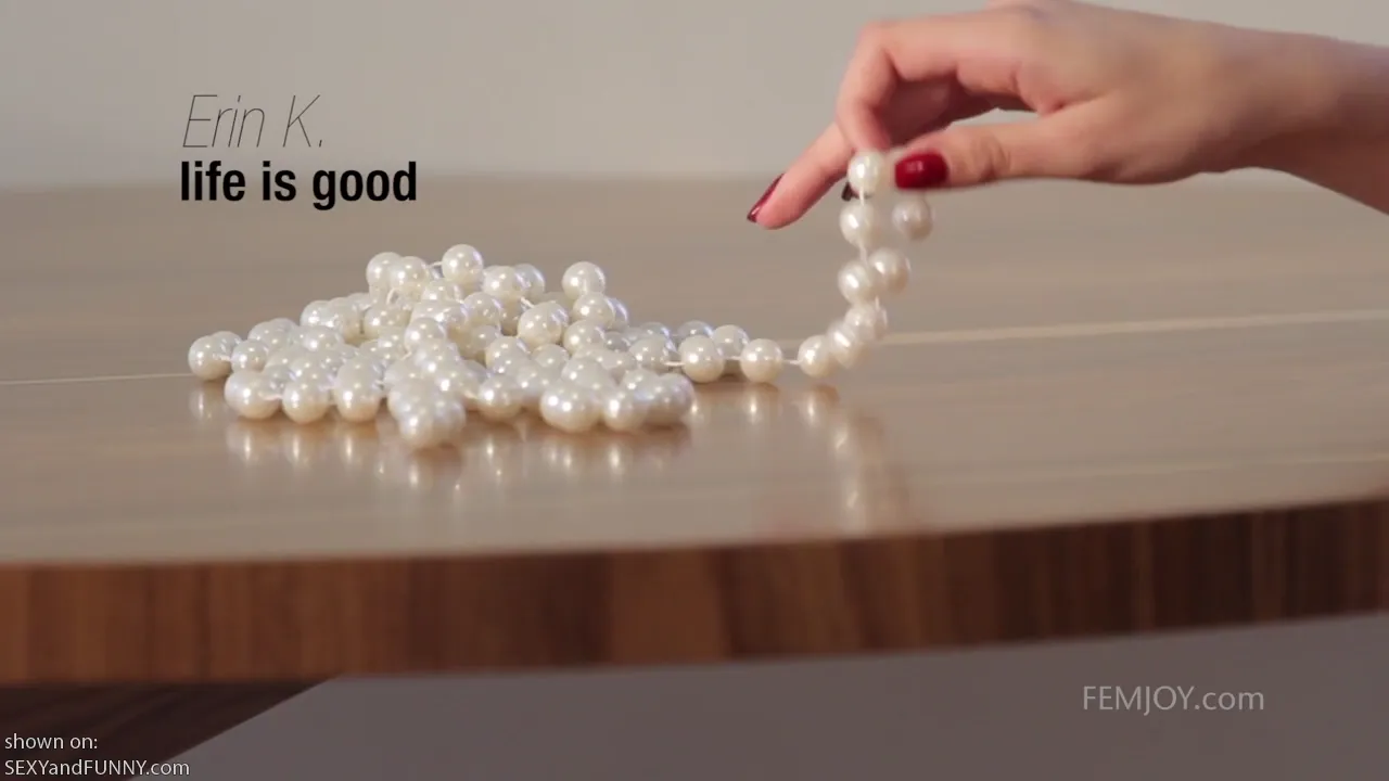 Erin Playing with Pearls