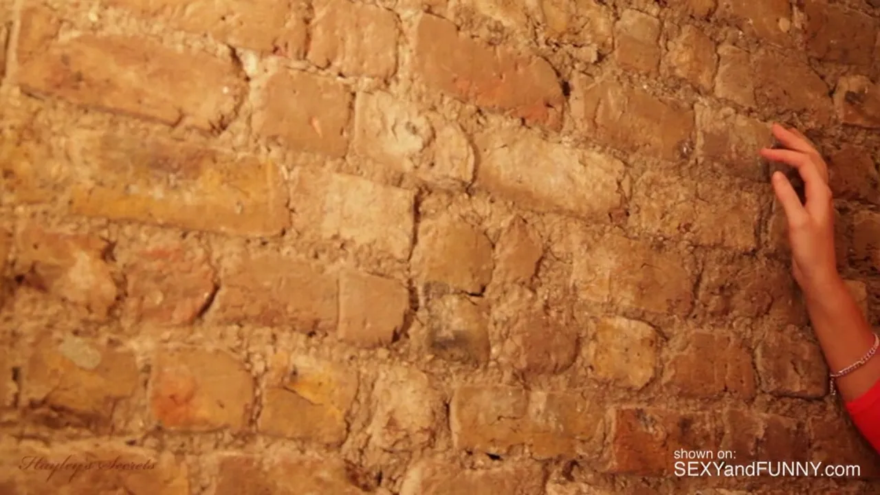 Joey Strips Next to a Brick Wall