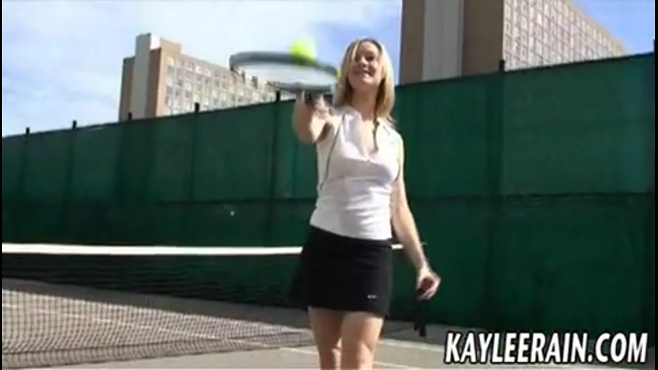 Kaylee Rain Plays Tennis and Flashes