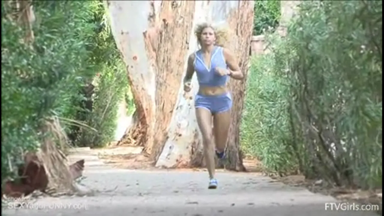 Lila Flashes While Out for a Jog