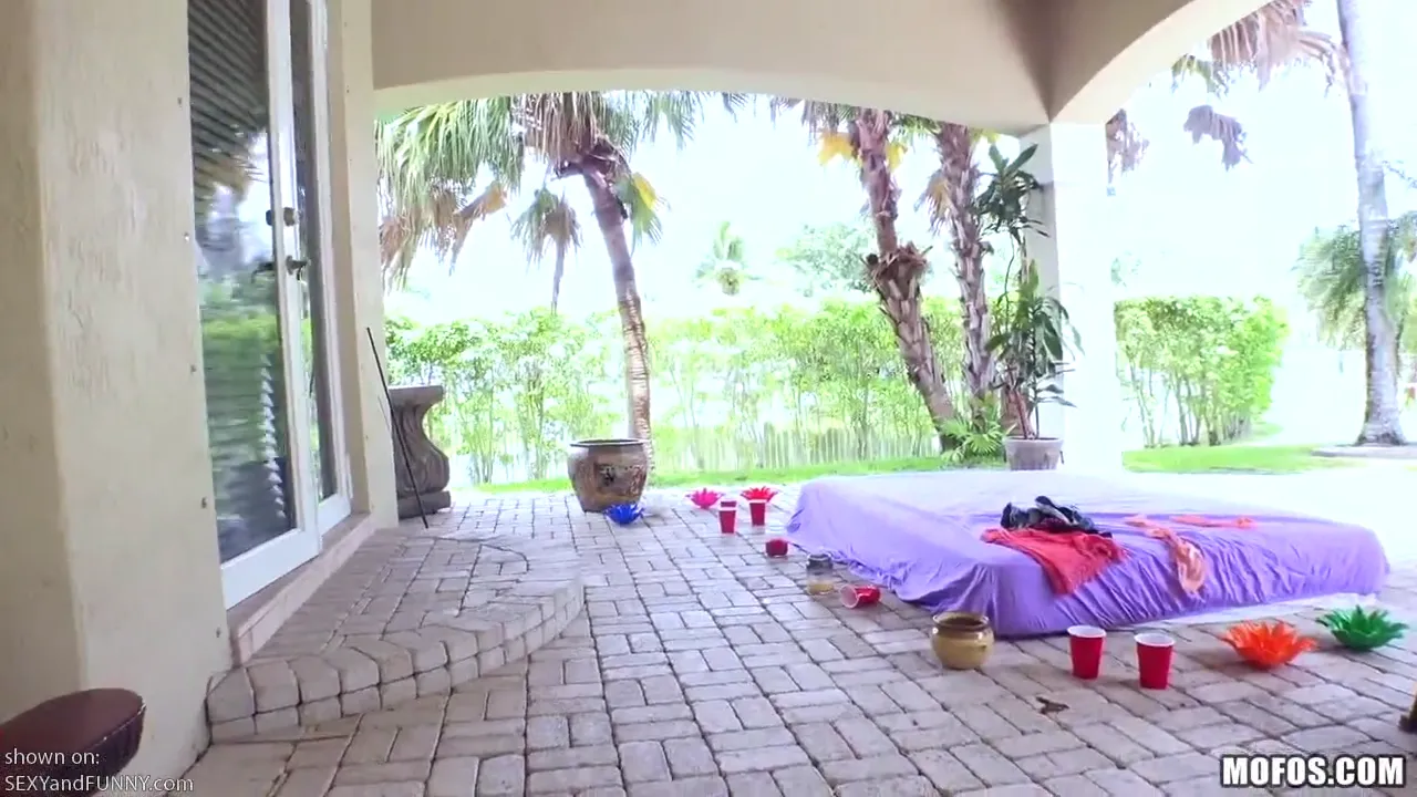 Maya Strips Out of Her Swimsuit in the Pool