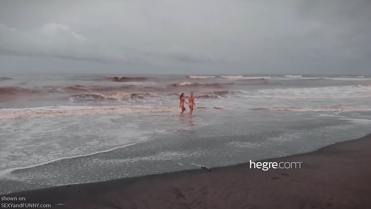 Natalia and Katya Getting Sandy