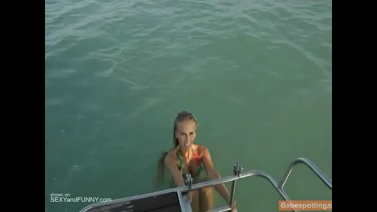 Nude Blonde + Boat = Good Times