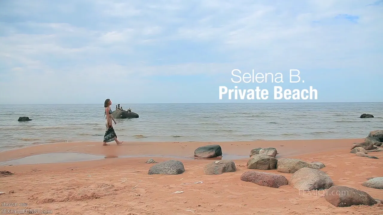 Selena Blowing Bubbles on the Beach