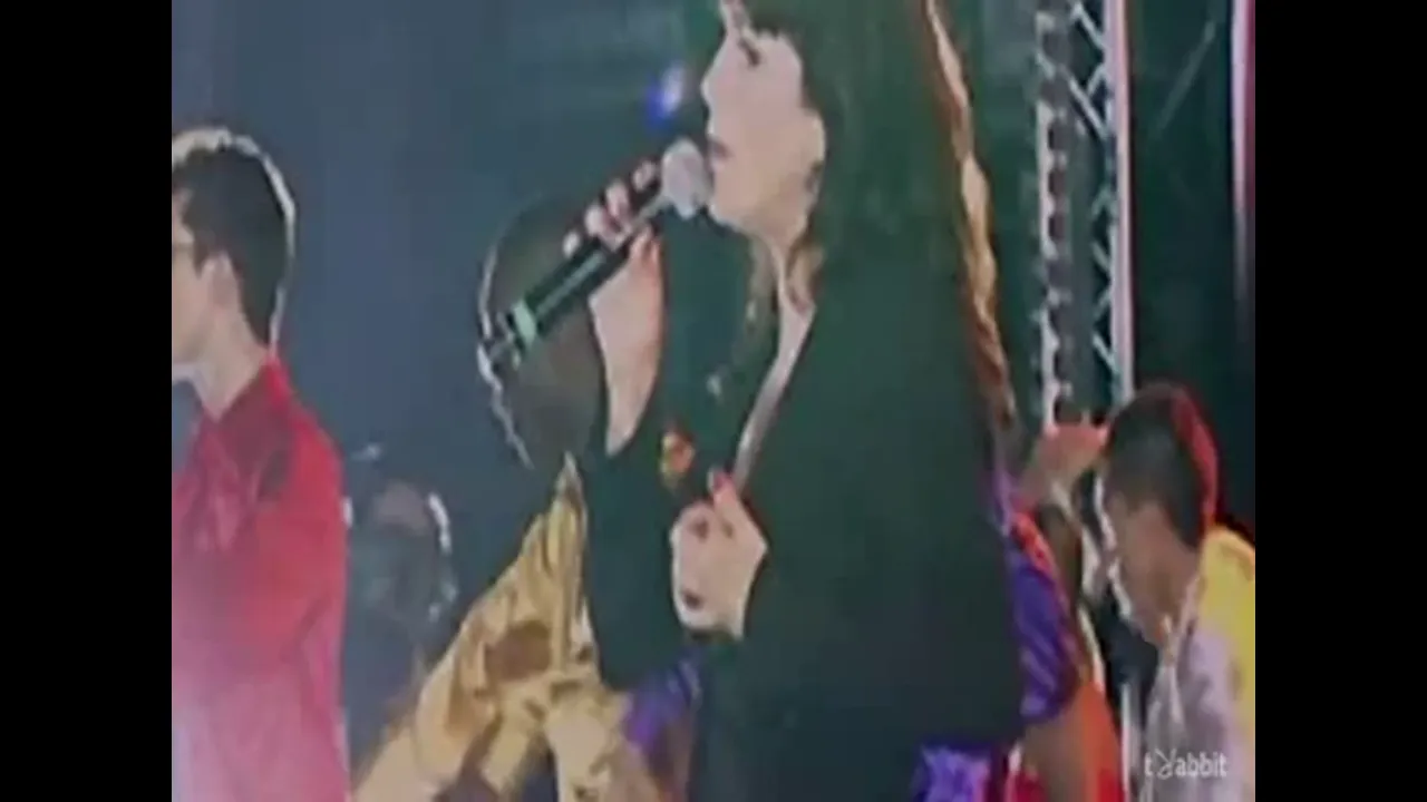 Singer Flashes her Audience
