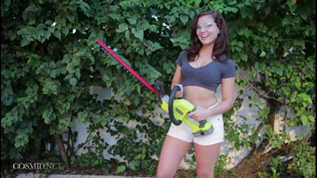 Stephy Parker Trims her Bushes
